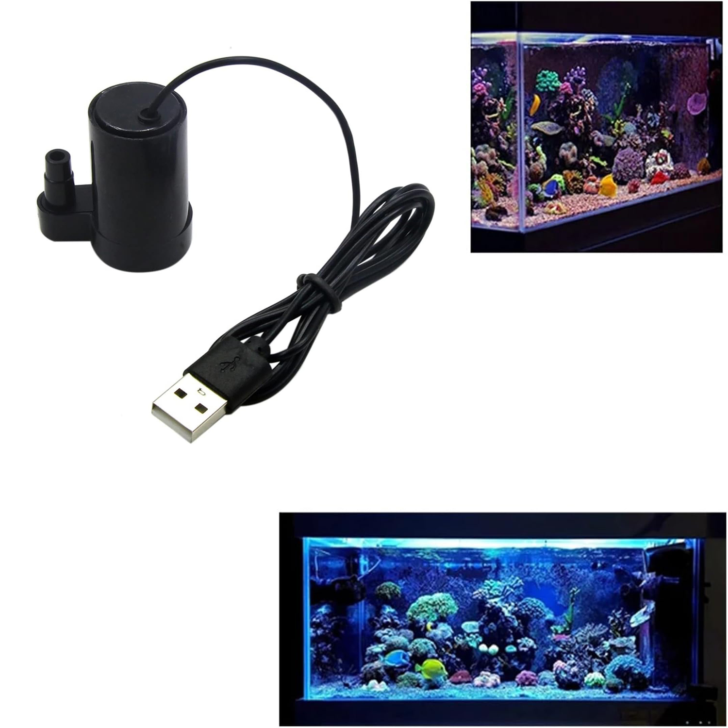 Marine Aquarium Hydrometer - 1/2pc DC 3-5V USB マイクロ水中ミニ低ノイズブラシレスウォーターポンプ水族館水槽池噴水水耕栽培庭用
