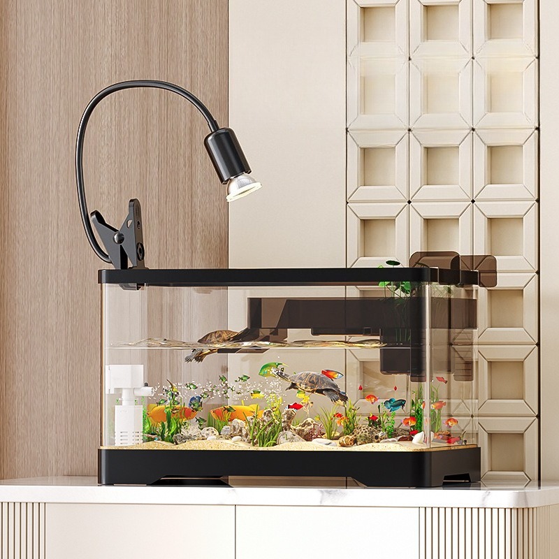 Marine Aquarium Live - アクリル製水槽 超透明 生態系水槽 透明プラスチック製 卓上 リビングルーム