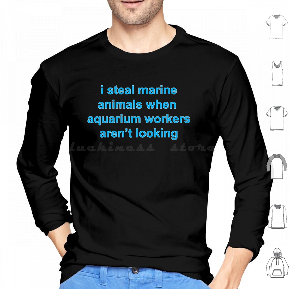 Marine Life Aquariums - フィッシュィーシャツ パーカー コットン 長袖 魚 水族館