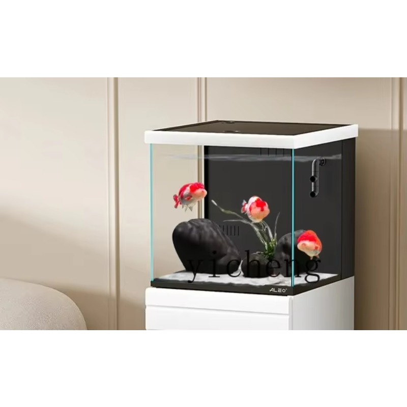 Marine Aquarium Live - FY1 リビングルーム小型超透明ガラス造園底面フィルター海水水槽家庭用
