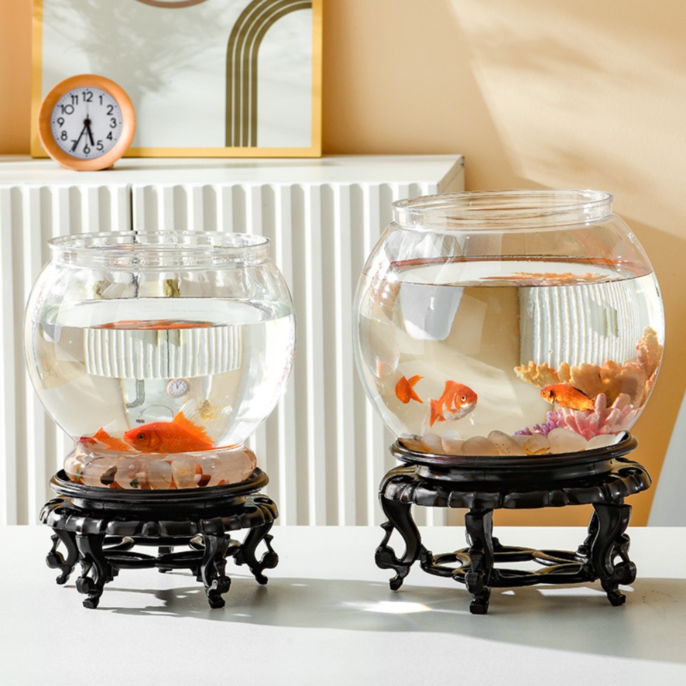 ホームデコレーション クリア透明丸型水槽 プラスチック製小型 - Marine Aquarium Live のレビューと価格