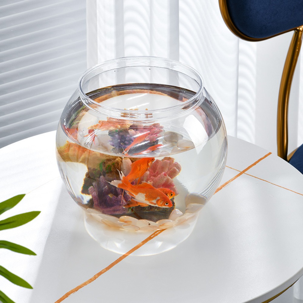 ホームデコレーション クリア透明丸型水槽 プラスチック製小型 - Marine Aquarium Live のレビューと価格