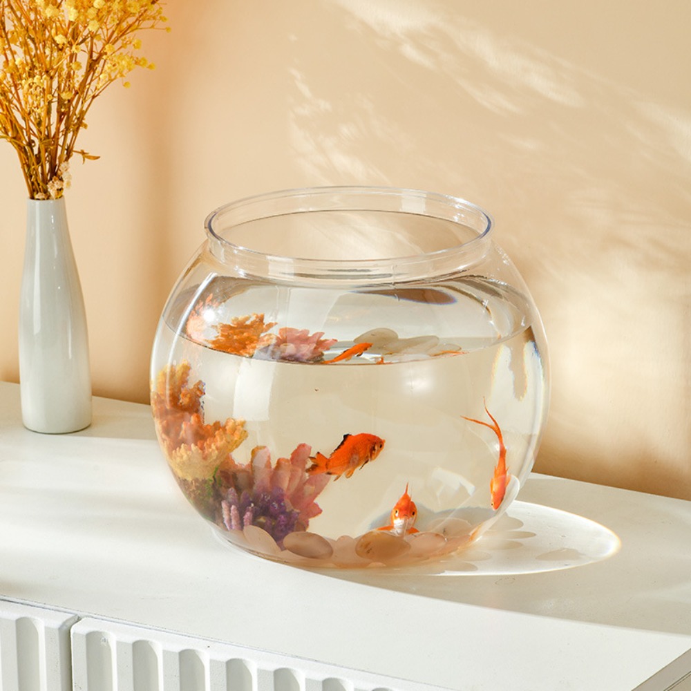 ホームデコレーション クリア透明丸型水槽 プラスチック製小型 - Marine Aquarium Live のレビューと価格