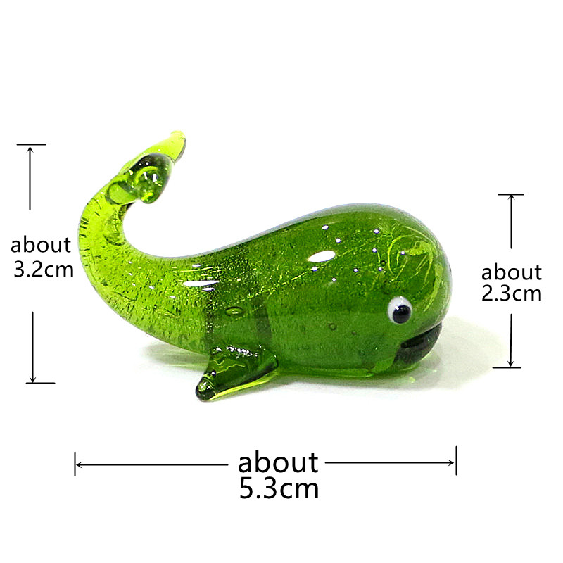 Muranoガラスクジラミニチュア像銀箔工芸かわいい海洋動物 - Marine Aquarium Live のレビューと価格