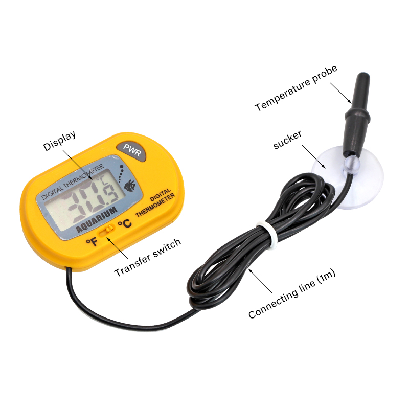 水槽温度計 LCD デジタル水槽温度計 水槽温度検出器 魚警 - Marine Aquarium Hydrometer のレビューと価格