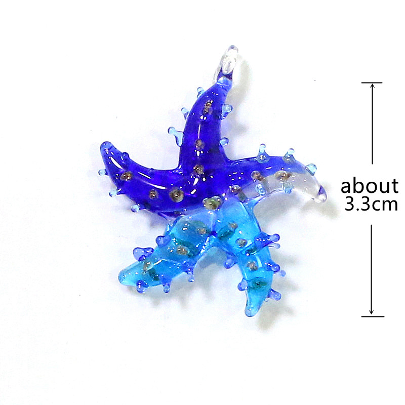 ミニガラスヒトデペンダント カラフル可愛い 手工芸製作 DI - Marine Life Aquariums のレビューと価格