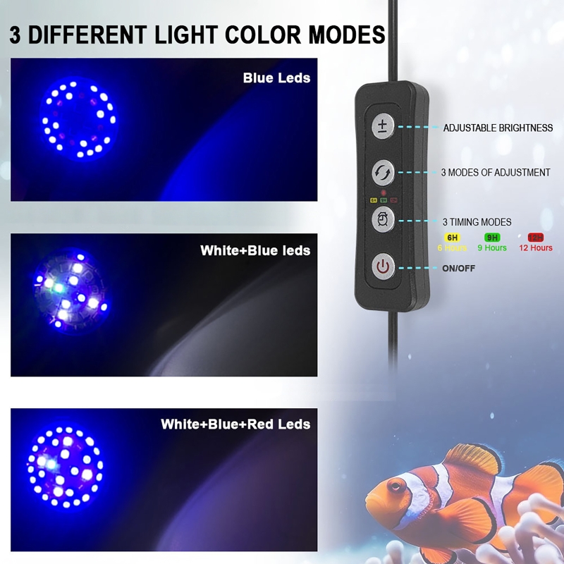 水槽用LEDリーフライト 海水魚水槽ライト 30W 調光可能 - Marine Aquarium Reef のレビューと価格