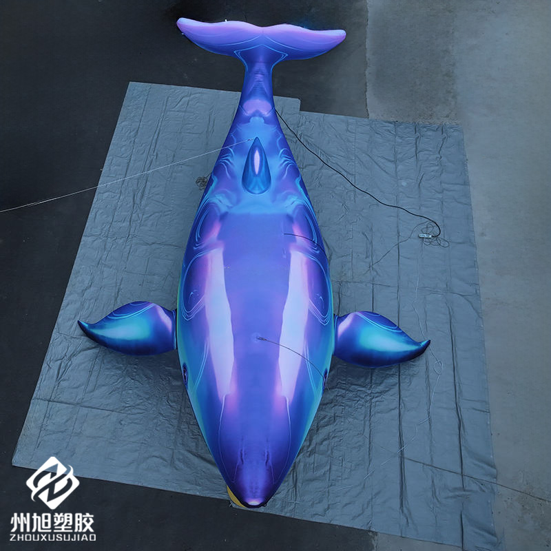 膨張式の青いクジラ、水槽イベントの装飾品として使用され、送風 - Marine Life Aquariums のレビューと価格