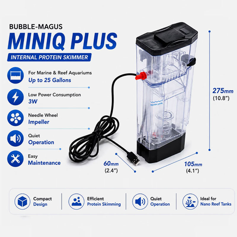 バブルマグス ミニQプラス ナノリーフ ハングオン式内部プロ - Protein Skimmer Hang On のレビューと価格