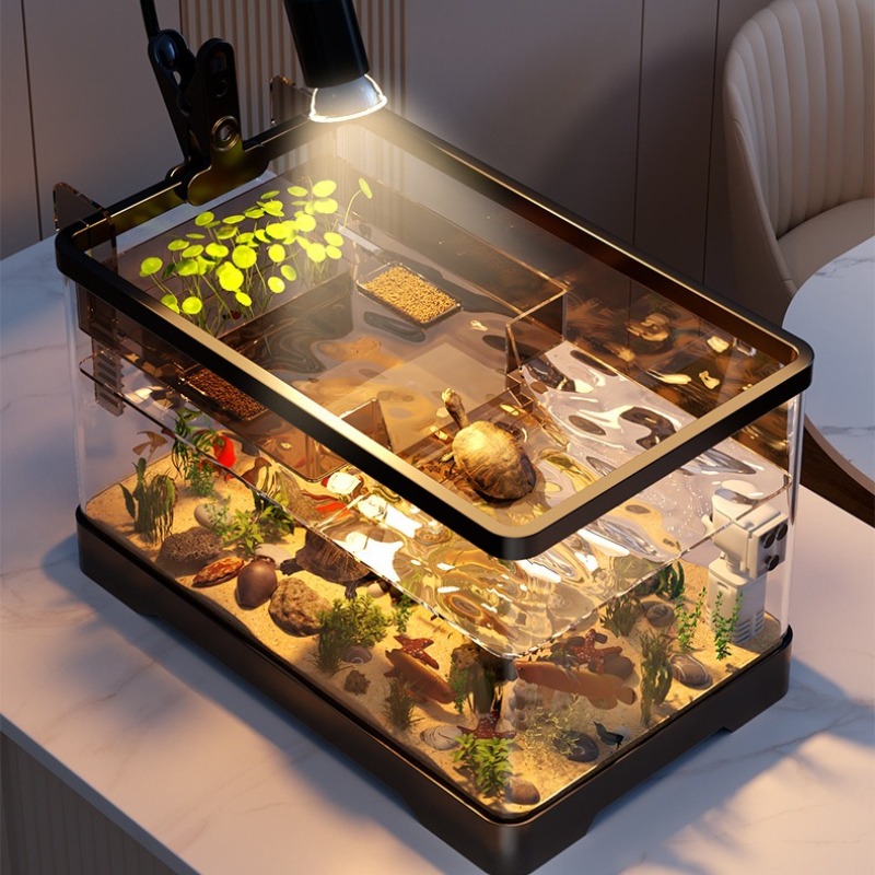 アクリル製水槽 超透明 生態系水槽 透明プラスチック製 卓上 - Marine Aquarium Live のレビューと価格