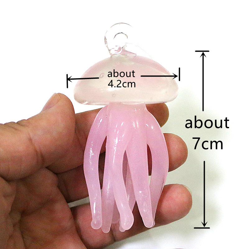 ピンククラゲガラスペンダントかわいい海洋動物魅力装飾品家庭用 - Marine Life Aquariums のレビューと価格