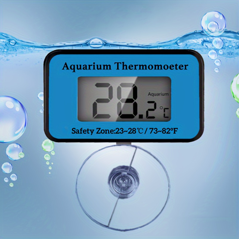 液晶デジタル水族館温度計プローブ吸盤付き水槽水電子温度計防水 - Marine Aquarium Hydrometer のレビューと価格