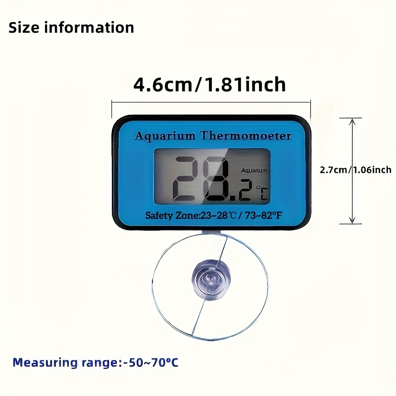 液晶デジタル水族館温度計プローブ吸盤付き水槽水電子温度計防水 - Marine Aquarium Hydrometer のレビューと価格